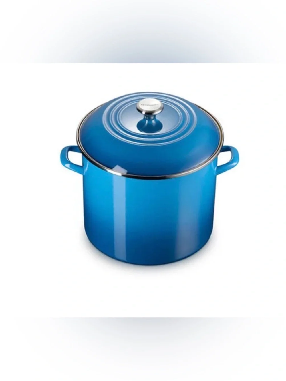 Le Creuset Stockpot in Marseille (Blue)| 16 quart - Picture 2 of 9